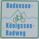 Das Logo des gut ausgeschilderten Radweges